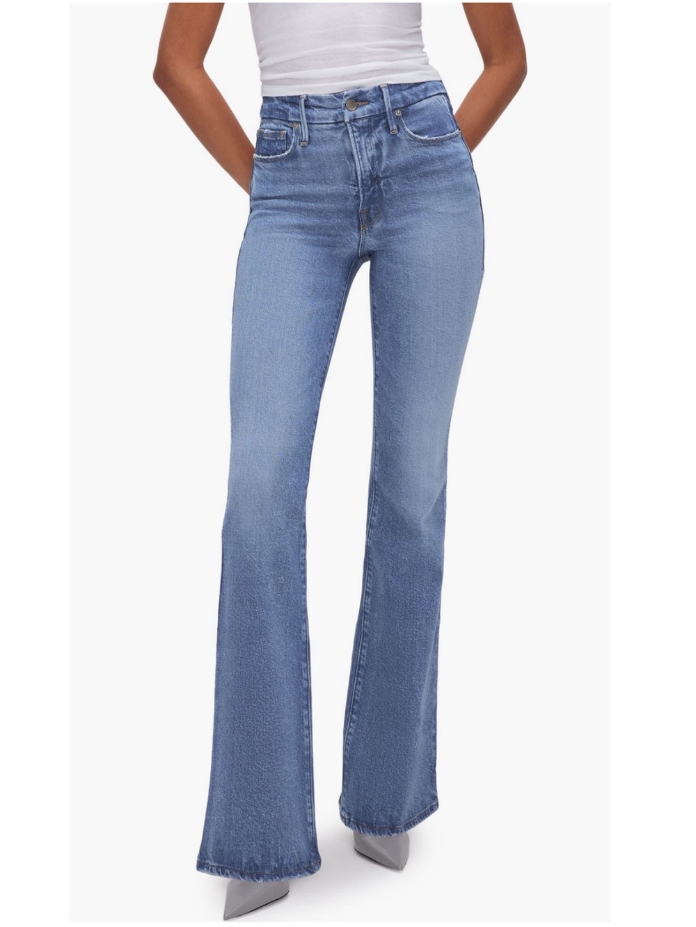 Good American Soft Tech Good Classic Slim Bootcut Jeans Indigo 627 NWT!